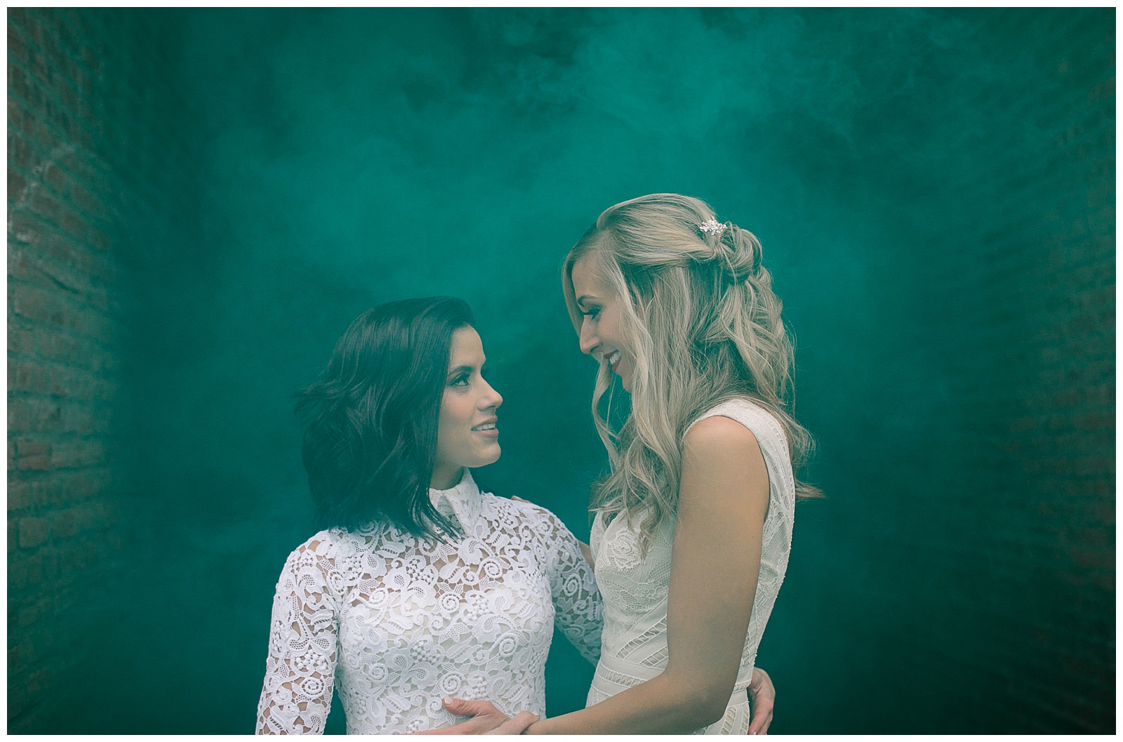 Colored Smoke Bomb Wedding Photography