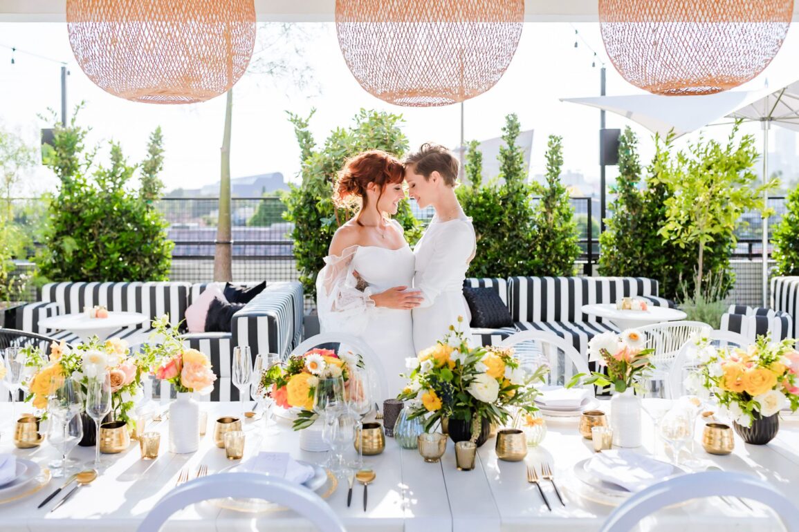 Modern Black and White Yellow Wedding Inspiration