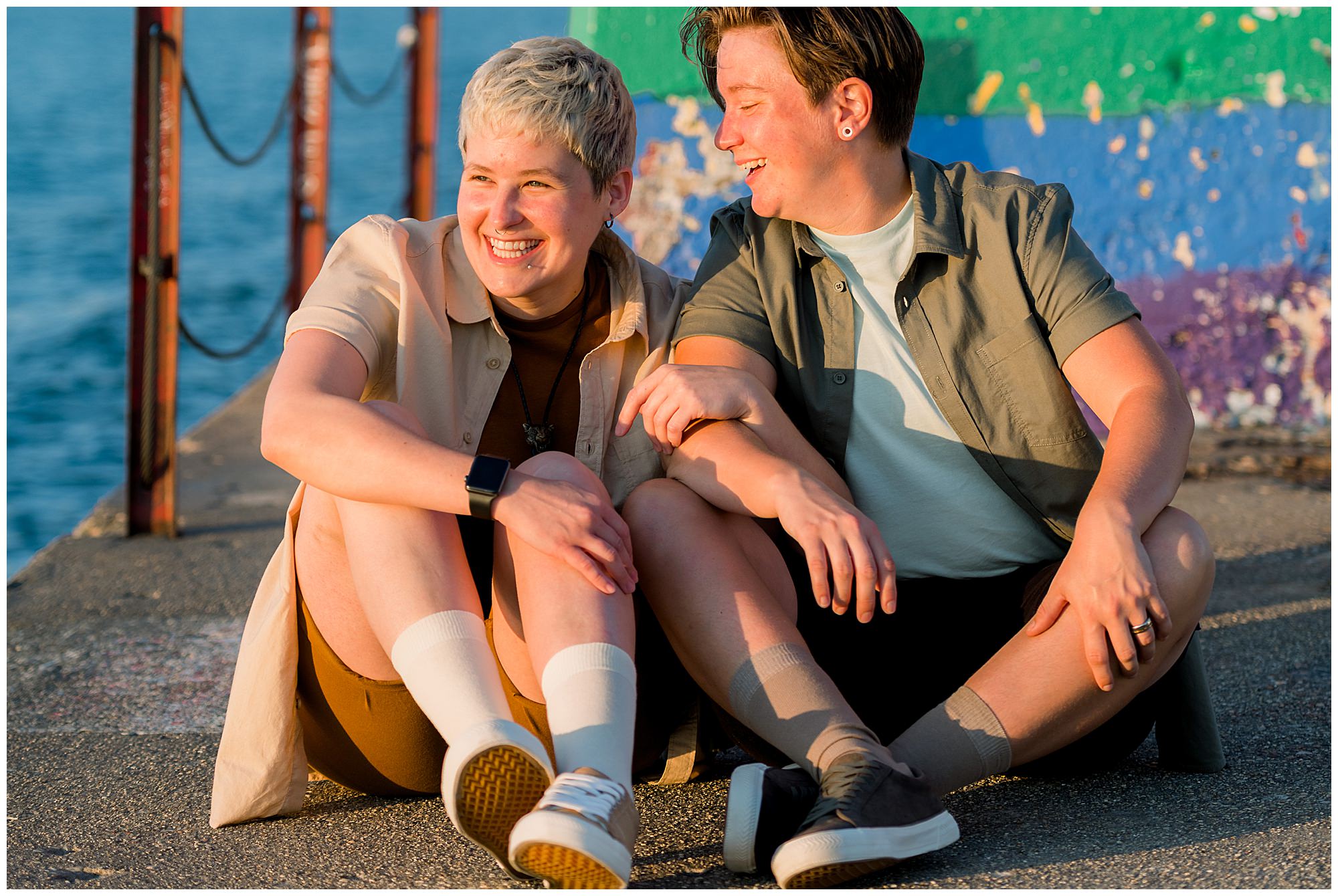 Hollywood Beach Chicago LGBTQ Engagement Photos