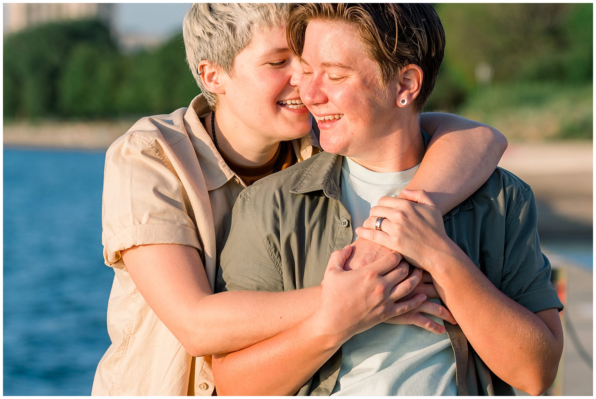 Hollywood Beach Chicago LGBTQ Engagement Photos