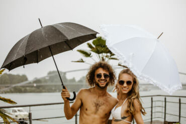 Beach Wedding in Bathing Suits