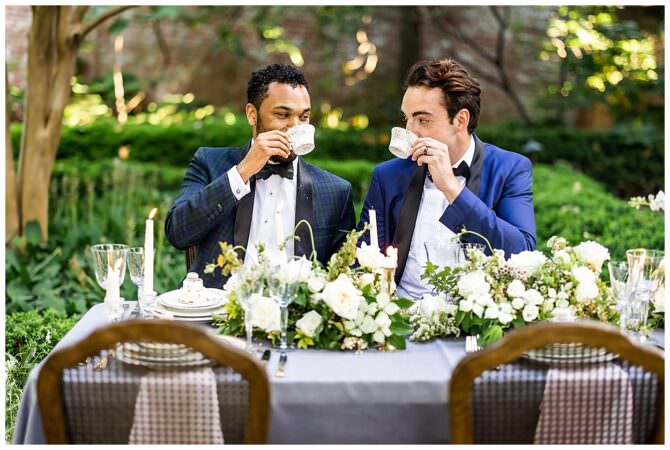 Bridgerton Inspired Gay Wedding Carlyle House Virginia
