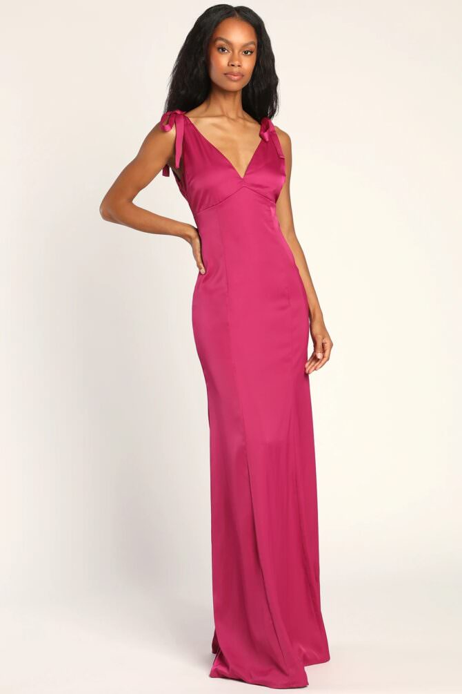 Lulus Bright Pink Bridesmaid Dress