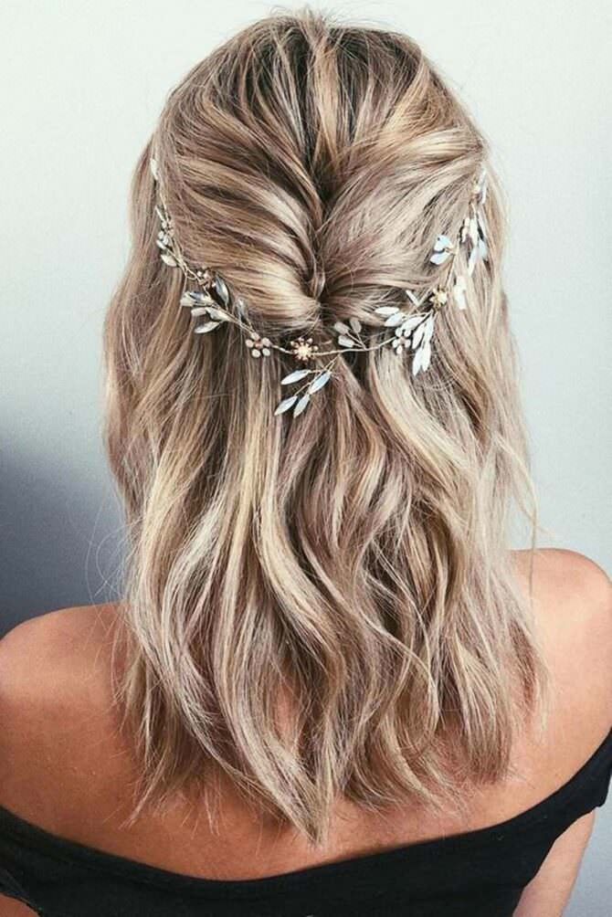 Blue Opal Wedding Hairpiece